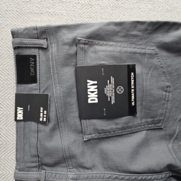 DKNY Men's Ultimate Stretch Pants Stanton Slim Fit 39x30 Gray D1 NWT - Picture 15 of 16
